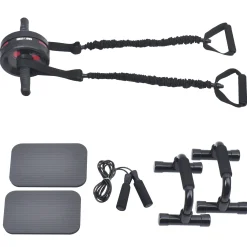 Ab Roller Set inkl, Kniematten, Springseil und Liegestützgriffe