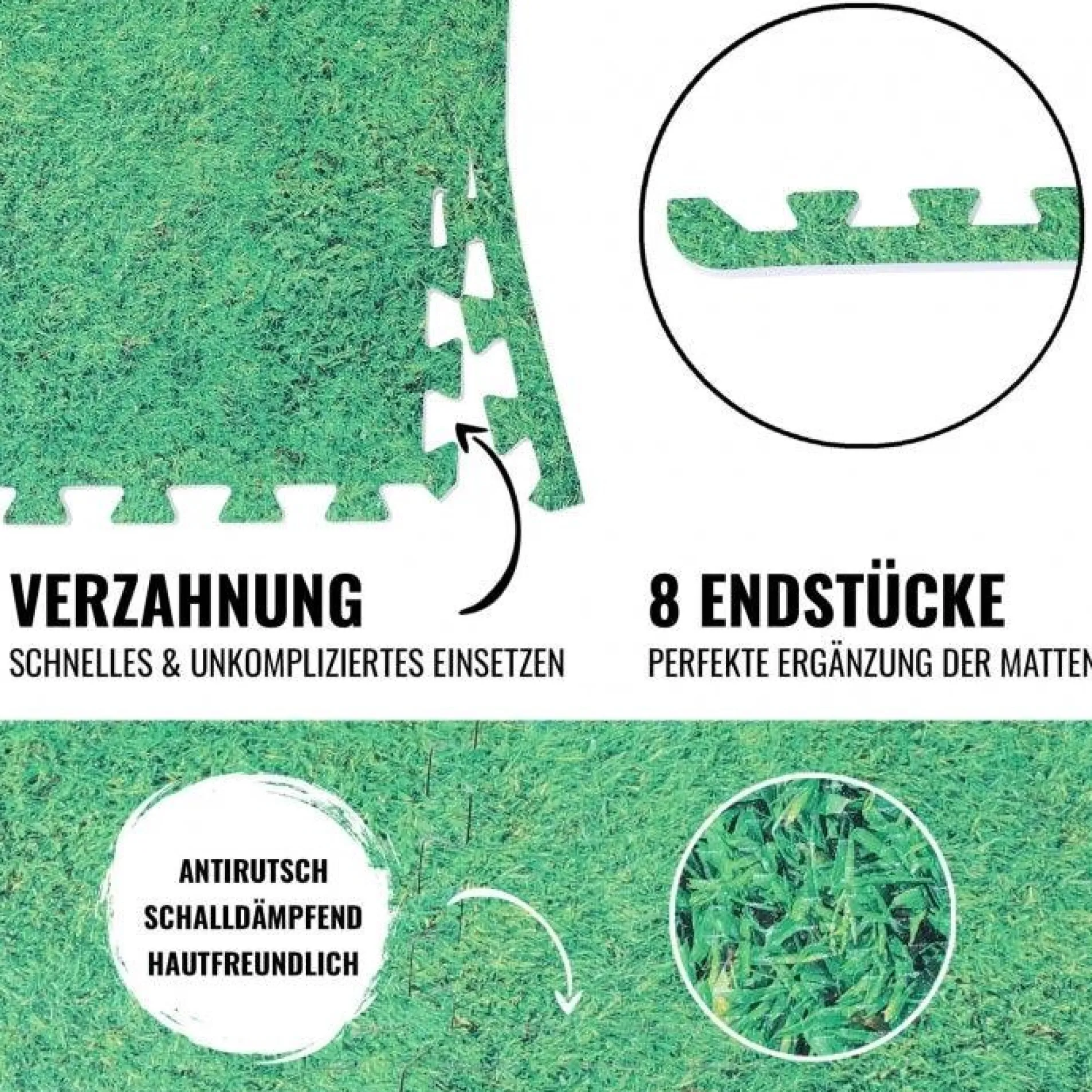 Bodenschutzmatten Endstücke mit 8 Teilen