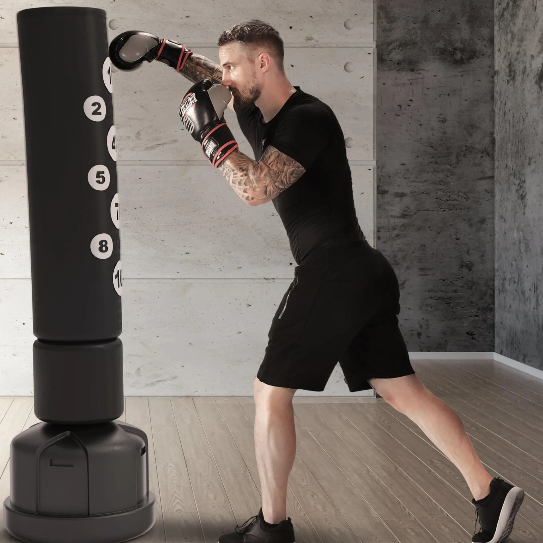 Boxsack stehend inkl, Zielmarkierungen - 170 cm