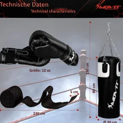 Boxset inkl. Boxsack, Boxhandschuhen und Bandagen