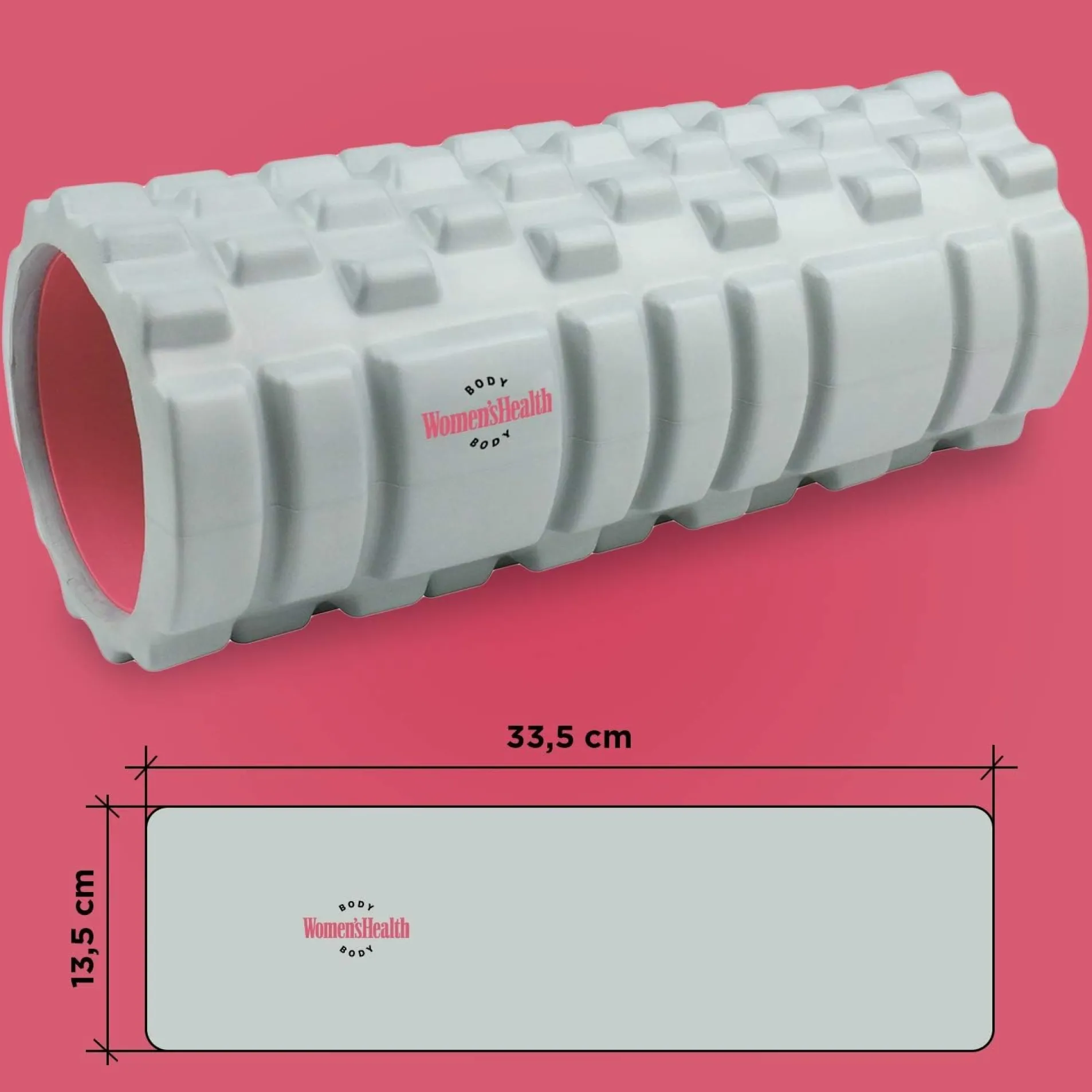Faszienrolle Grau/Pink