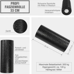 Faszienrolle 2in1 mit herausnehmbarem Kern