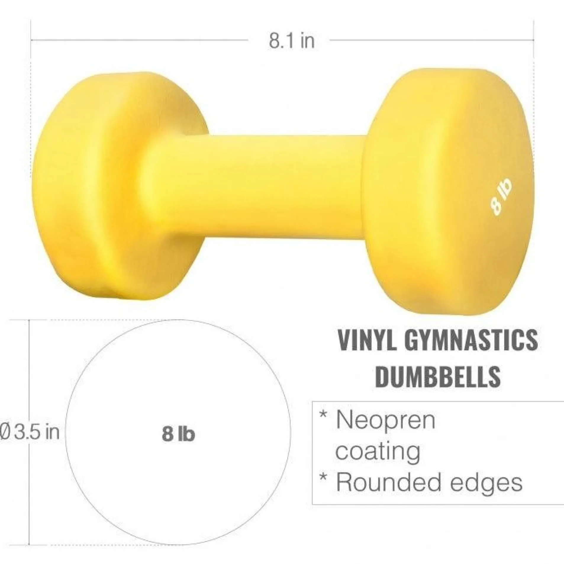 Gymnastikhanteln Neopren 2 x 1-10 Pfund (0,5 kg - 4,5 kg)