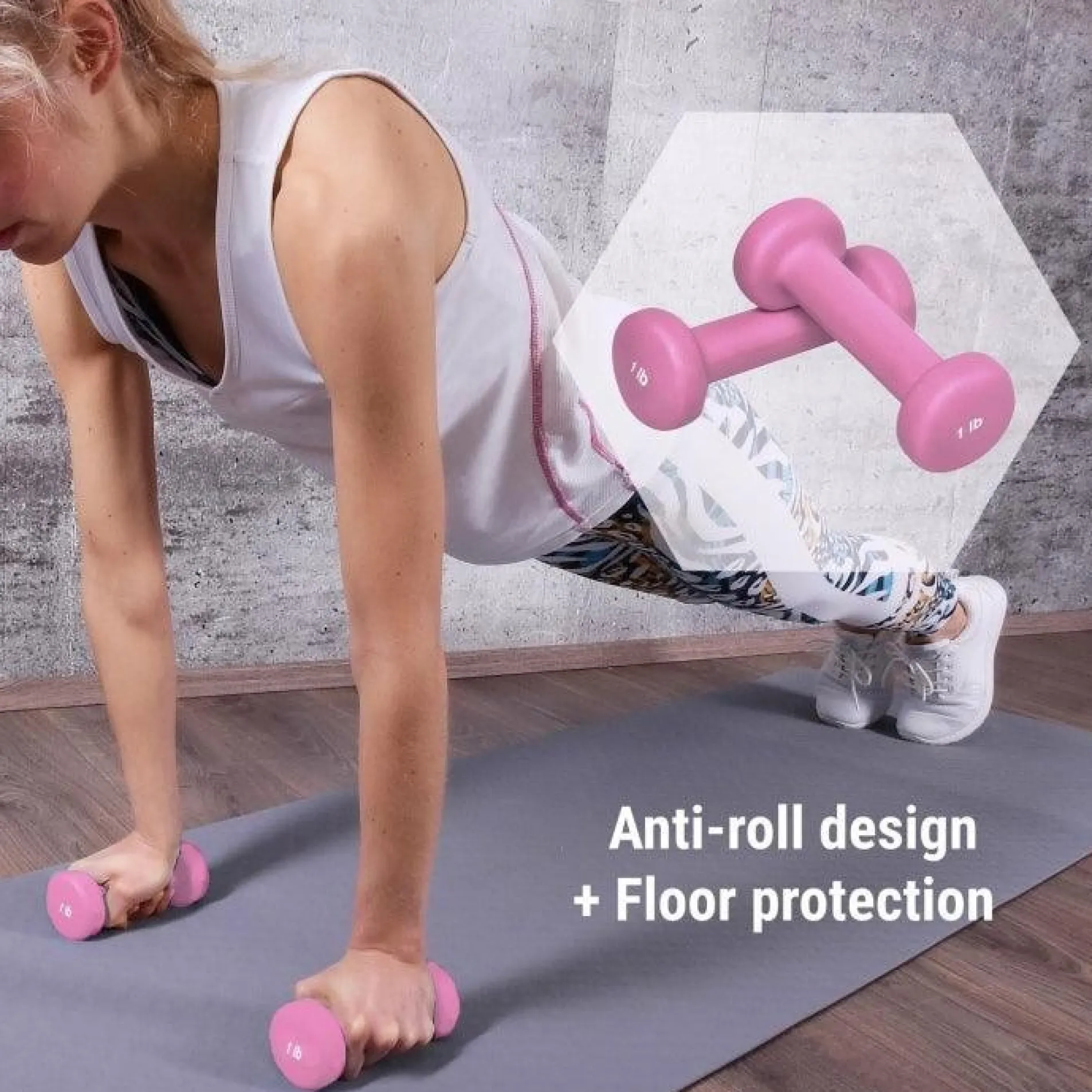Gymnastikhanteln Neopren 2 x 1-10 Pfund (0,5 kg - 4,5 kg)