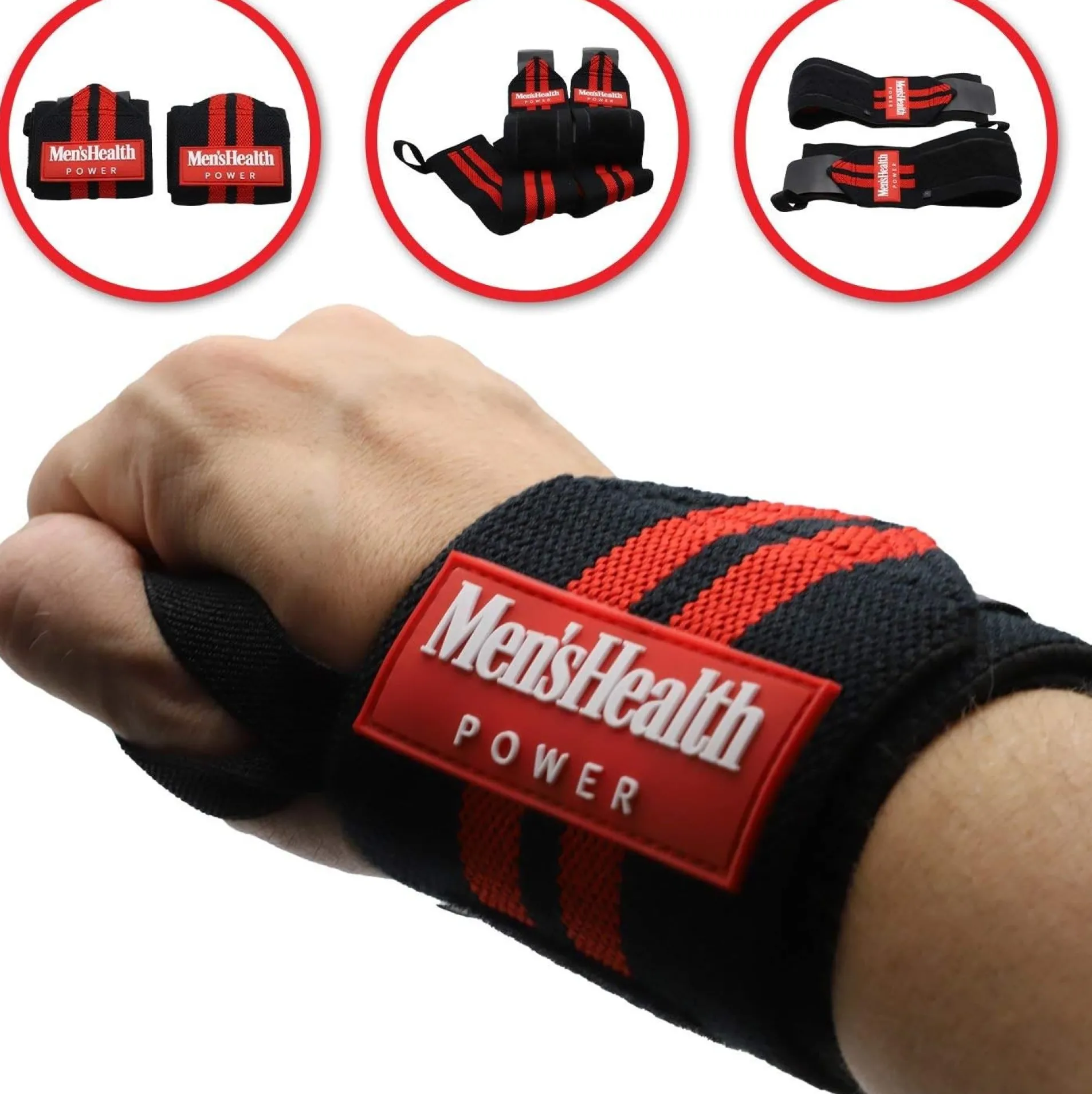 Handgelenk Bandagen Schwarz/Rot