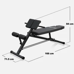 Hantelbank mit Hyperextension verstellbar