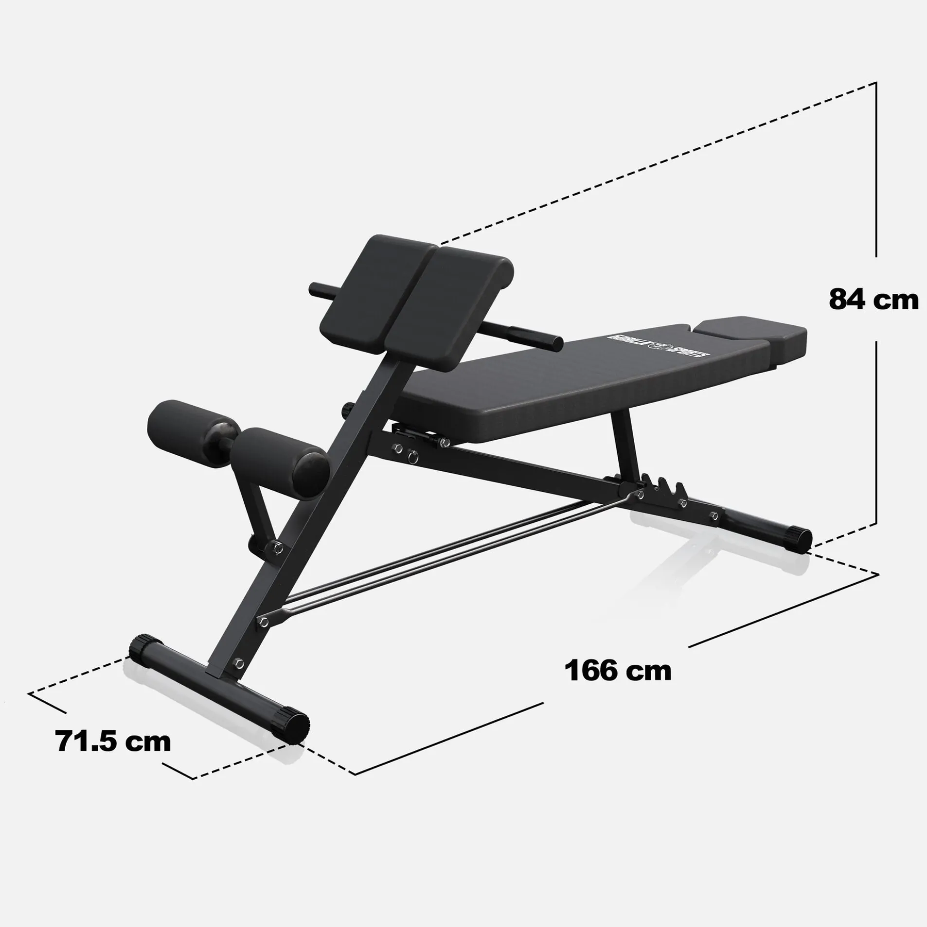 Hantelbank mit Hyperextension verstellbar