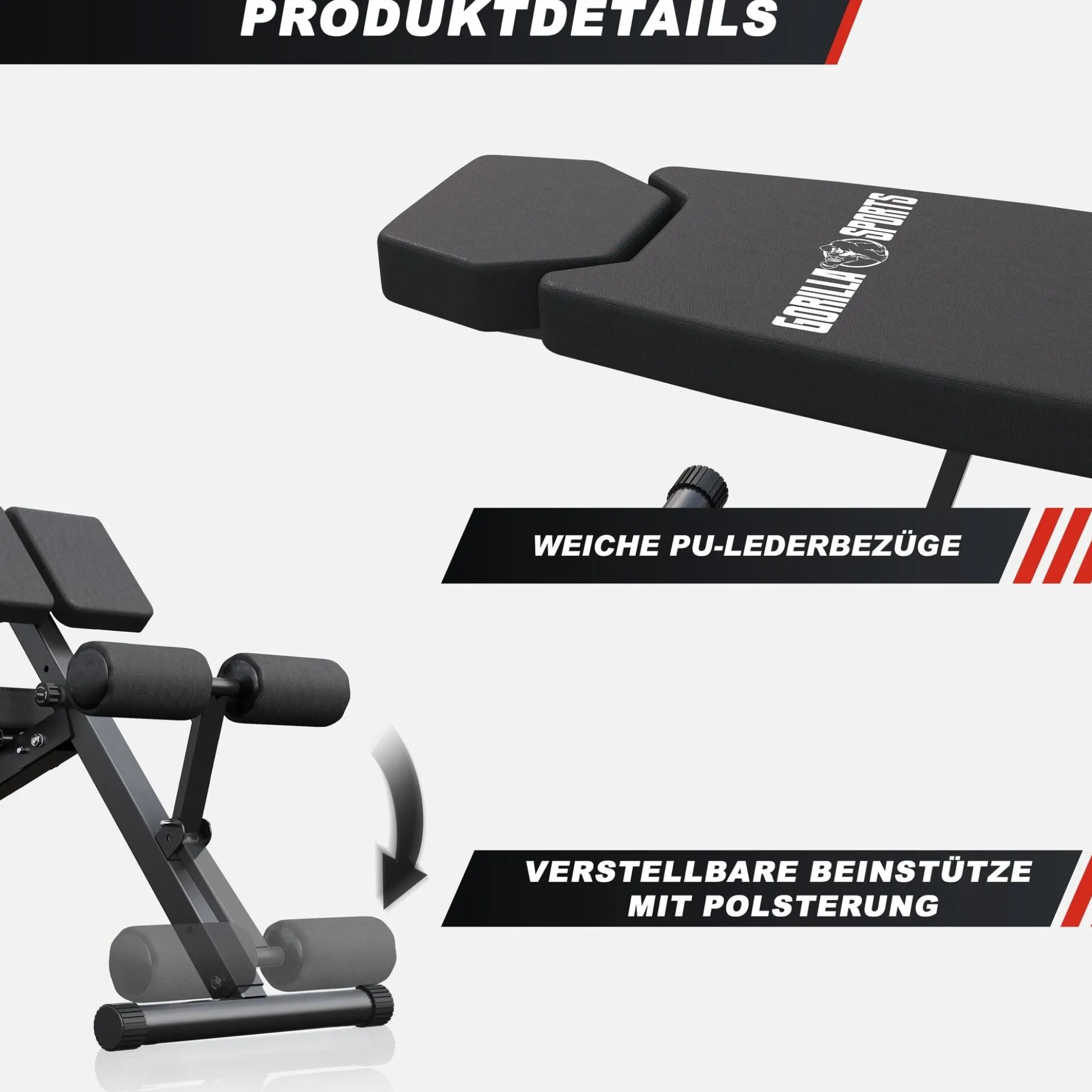 Hantelbank mit Hyperextension verstellbar