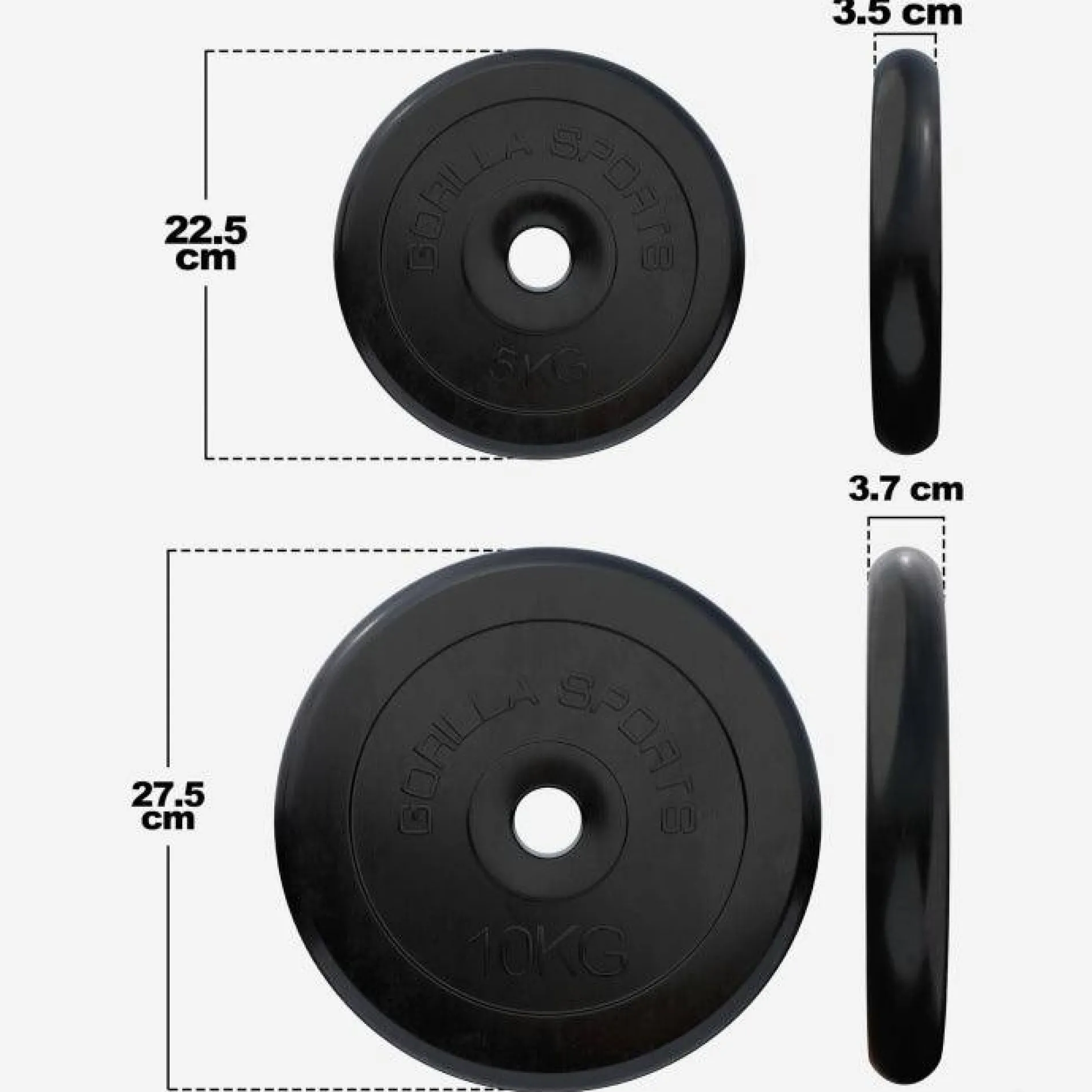 Hantelscheibe Gummi 0,5 - 25 kg