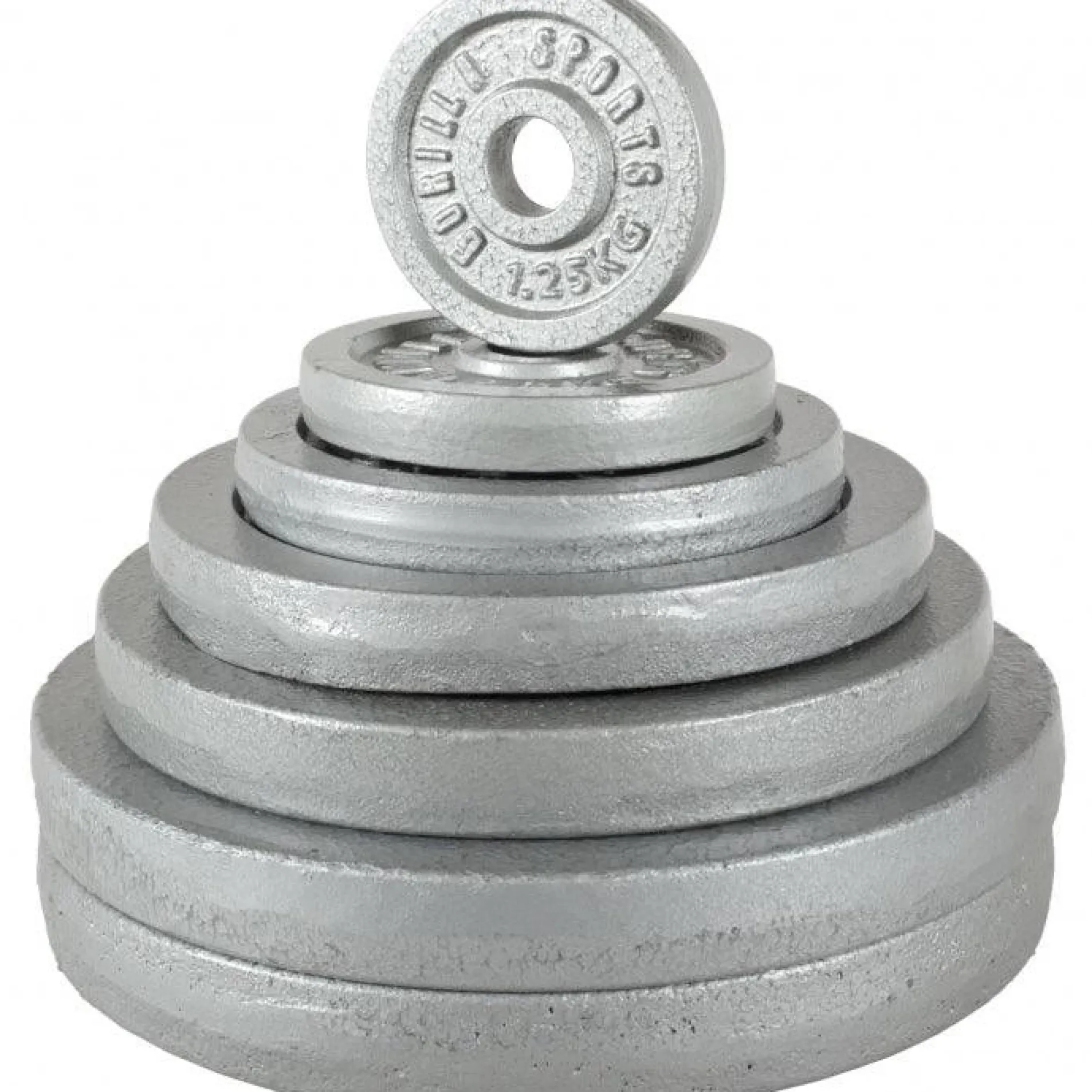 Hantelscheibe Guss - 2,5 - 55 Pfund (1,1 - 24,9 kg), Ø 1" (2,5 cm), Gusseisen