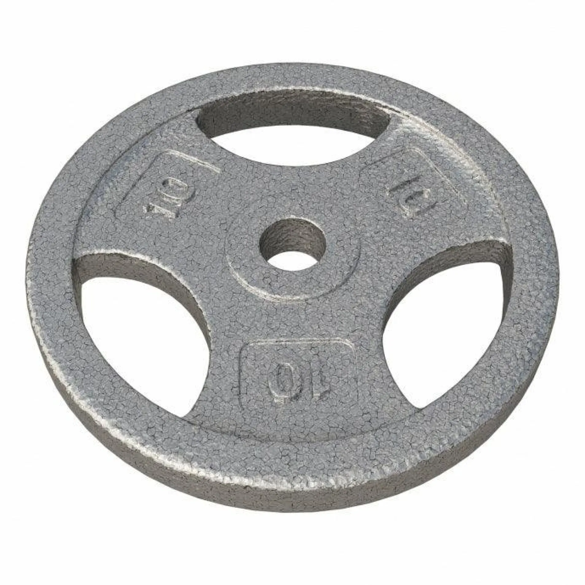 Hantelscheibe Guss Gripper - 2,5-45 lb (1,1-20,4 kg), 1" (25,4 mm), Gusseisen, Silber