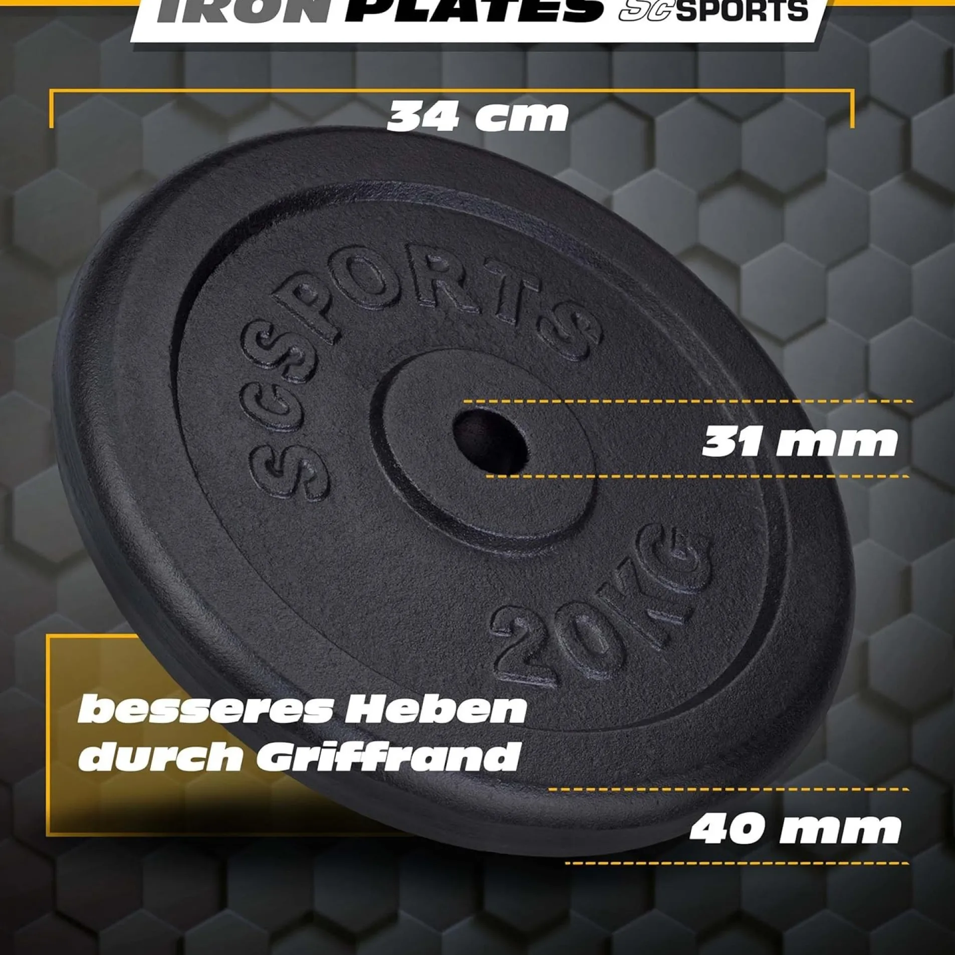 Hantelscheibe Gusseisen 20 - 120 kg