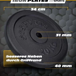 Hantelscheibe Gusseisen 20 - 120 kg