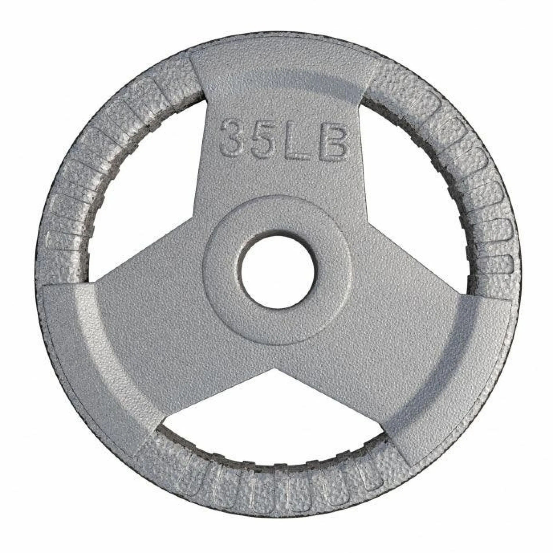 Hantelscheibe Gusseisen Gripper - 2,5-45 lb (1,1-20,4 kg), 2" (50/51 mm), Silber
