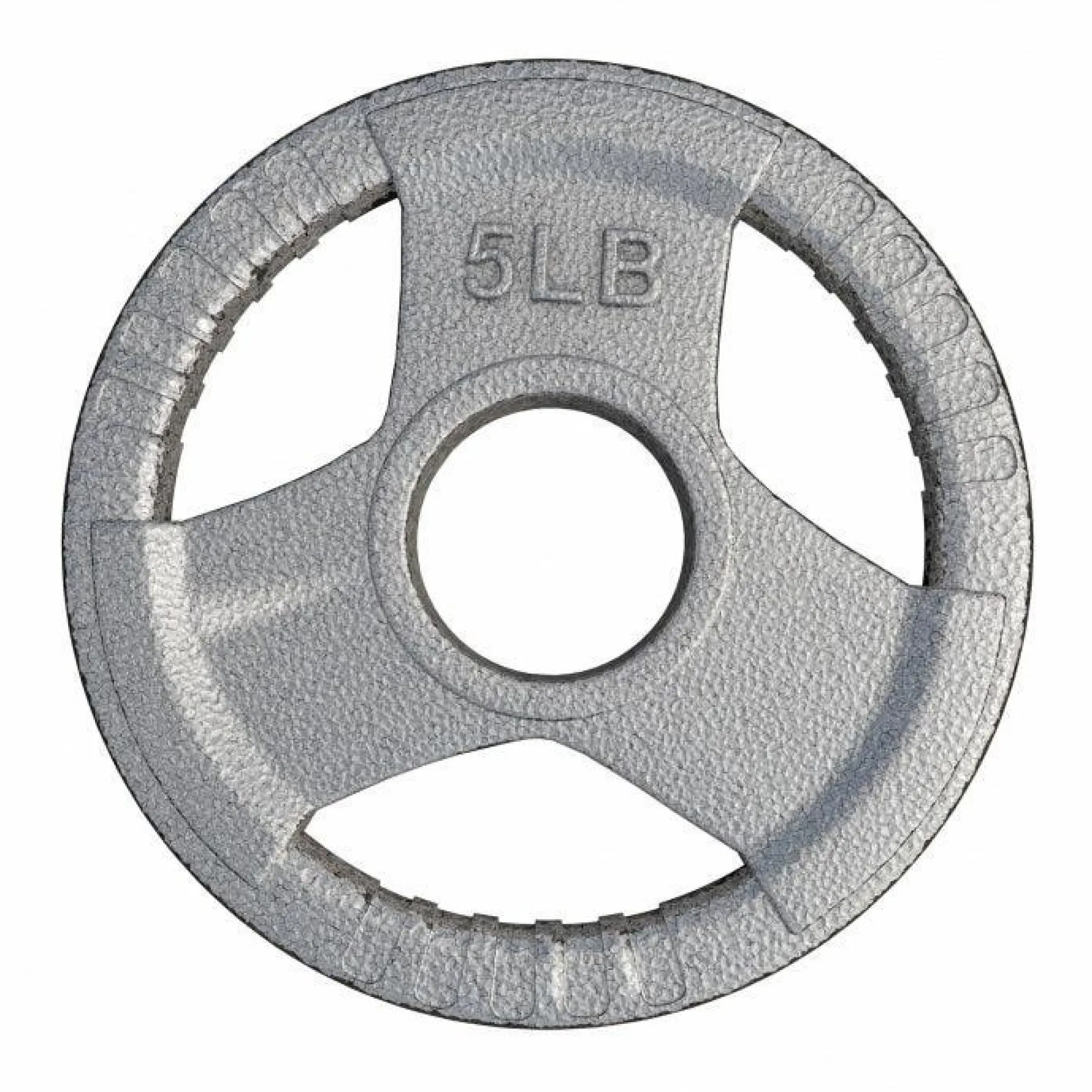 Hantelscheibe Gusseisen Gripper - 2,5-45 lb (1,1-20,4 kg), 2" (50/51 mm), Silber