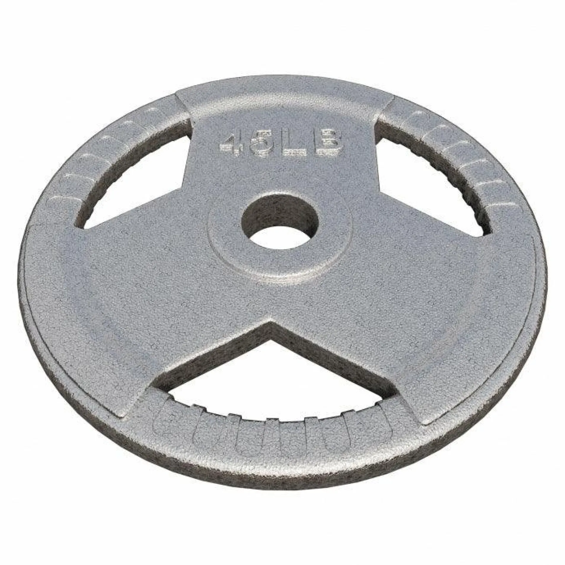 Hantelscheibe Gusseisen Gripper - 2,5-45 lb (1,1-20,4 kg), 2" (50/51 mm), Silber