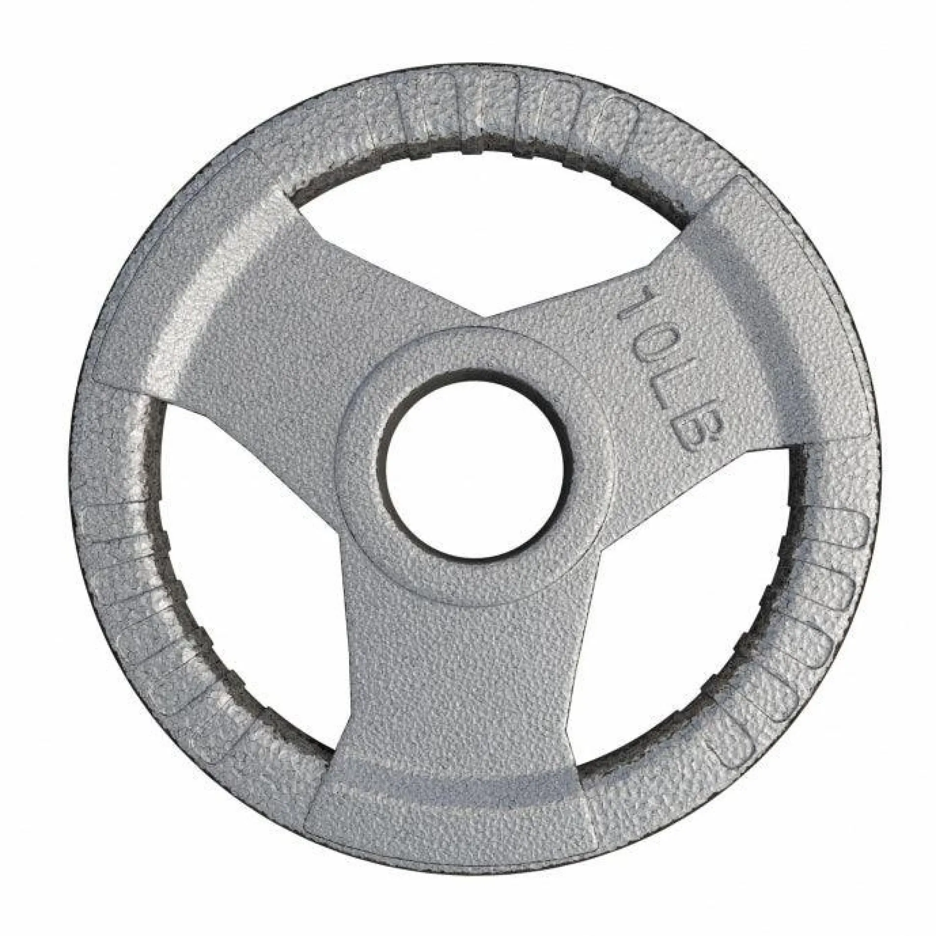 Hantelscheibe Gusseisen Gripper - 2,5-45 lb (1,1-20,4 kg), 2" (50/51 mm), Silber