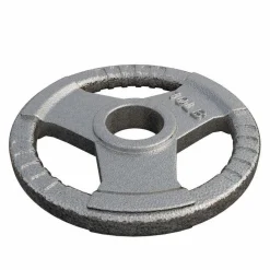 Hantelscheibe Gusseisen Gripper - 2,5-45 lb (1,1-20,4 kg), 2" (50/51 mm), Silber