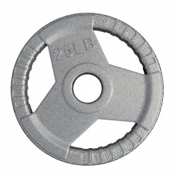 Hantelscheibe Gusseisen Gripper - 2,5-45 lb (1,1-20,4 kg), 2" (50/51 mm), Silber