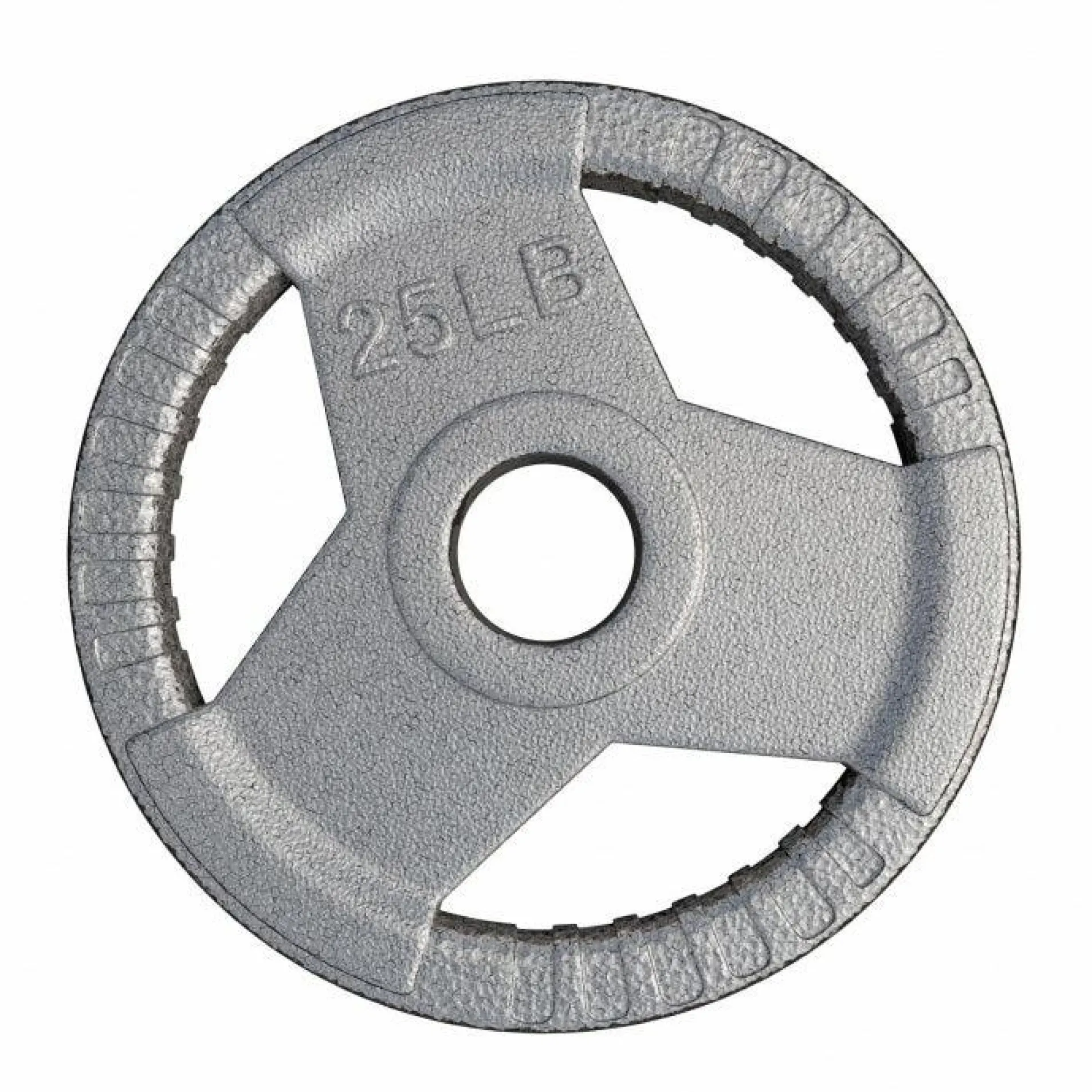 Hantelscheibe Gusseisen Gripper - 2,5-45 lb (1,1-20,4 kg), 2" (50/51 mm), Silber