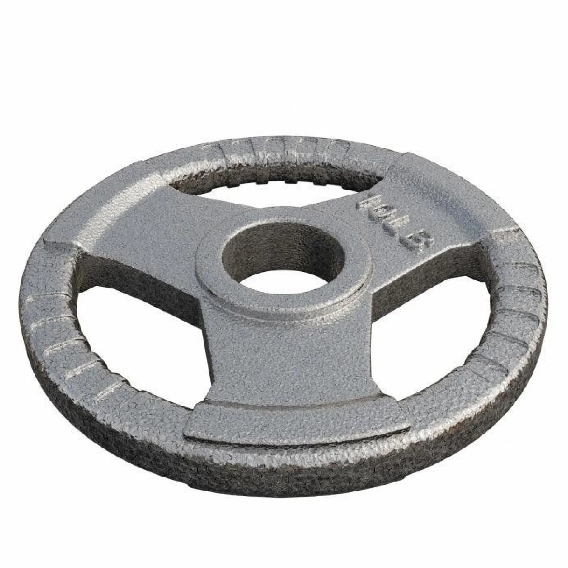 Hantelscheibe Gusseisen Gripper - 2,5-45 lb (1,1-20,4 kg), 2" (50/51 mm), Silber
