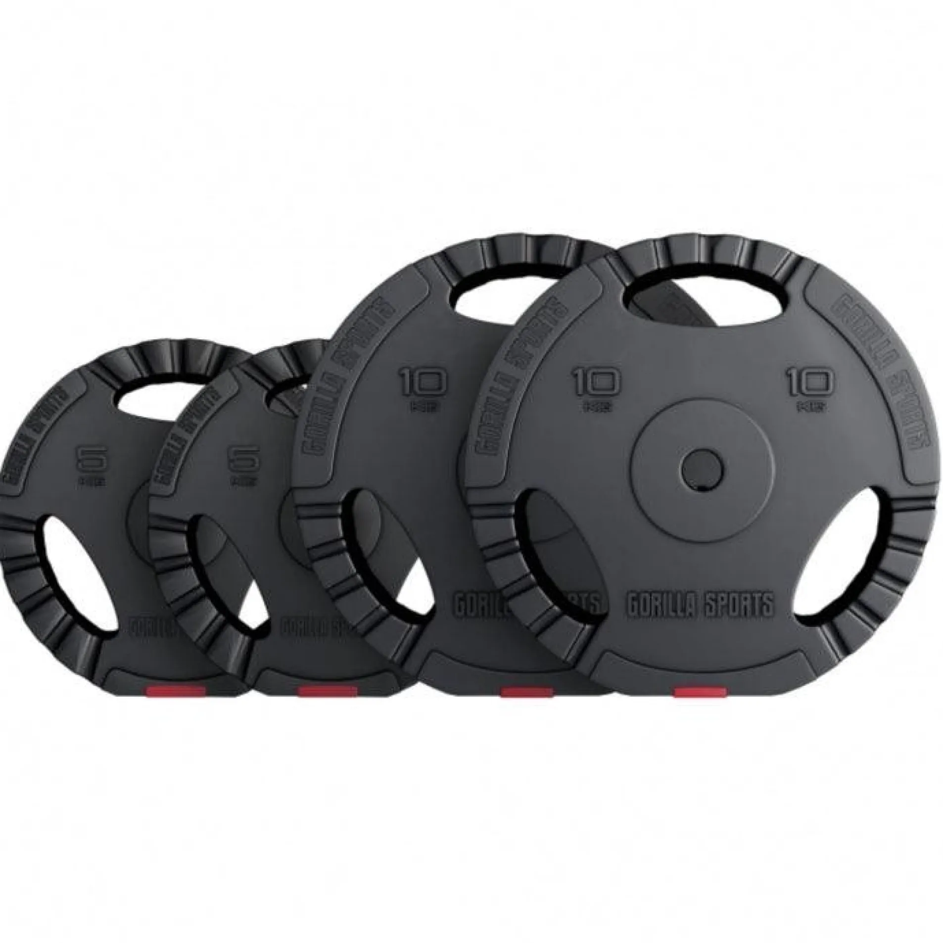 Hantelscheibe Kunststoff Gripper - Ø 1"/25 mm, Kunststoff, mit Zement gefüllt, Einzelgewichte 2,5 - 35 Pfund