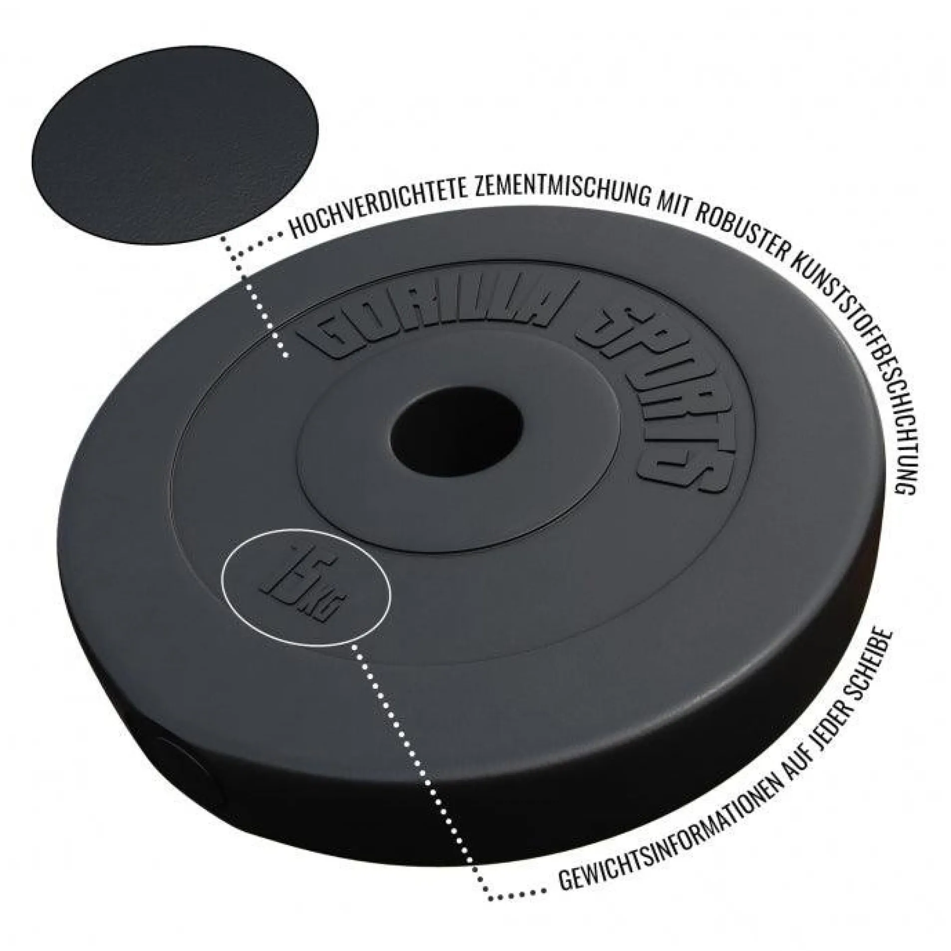Hantelscheibe Kunststoff Olympia 1,25 - 15 kg
