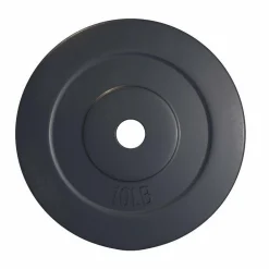 Hantelscheibe Kunststoff - 2,5-35 lb (1,1-15,9 kg) Ø 1'' (2,5 cm), Zement, Schwarz
