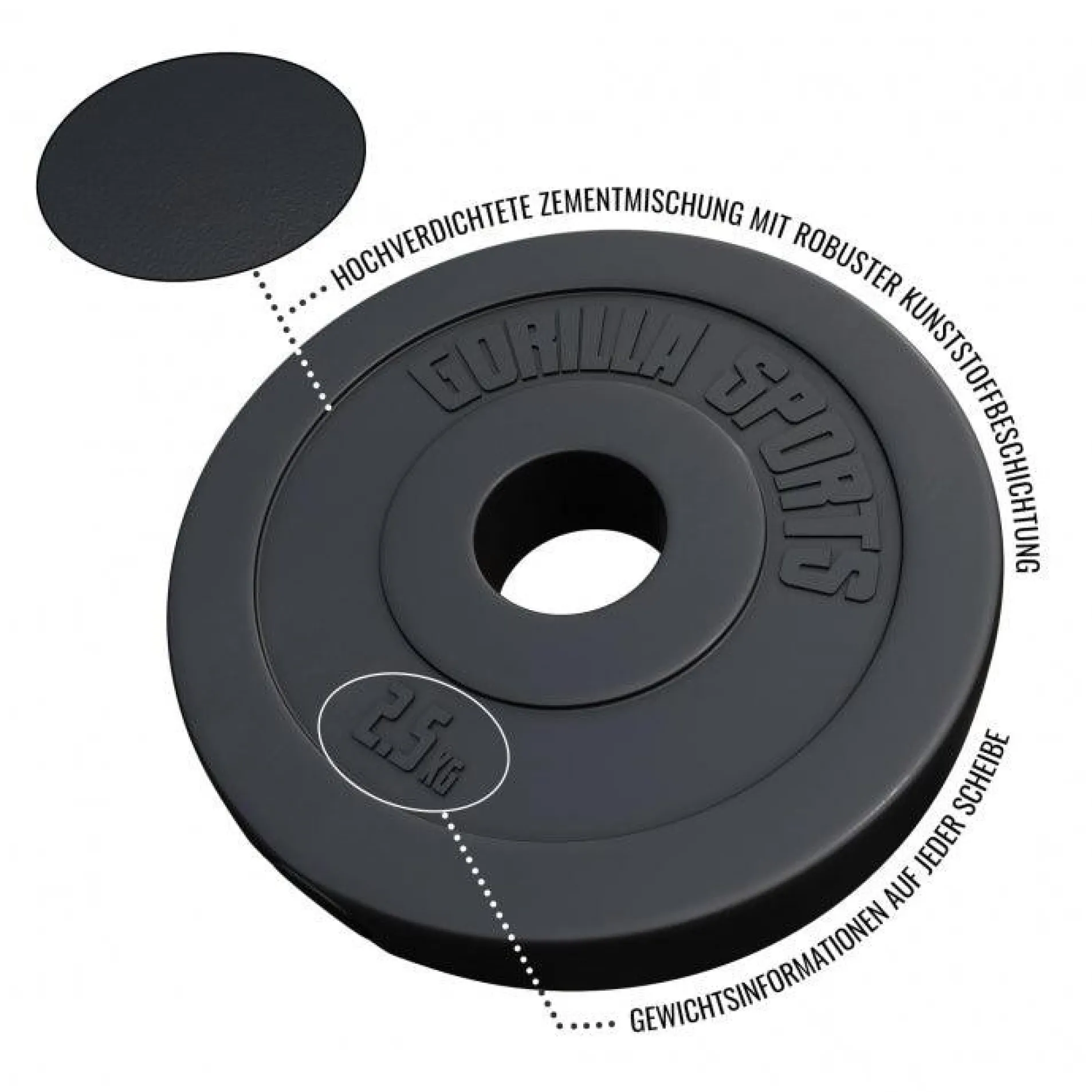 Hantelscheibe Kunststoff Olympia 1,25 - 15 kg