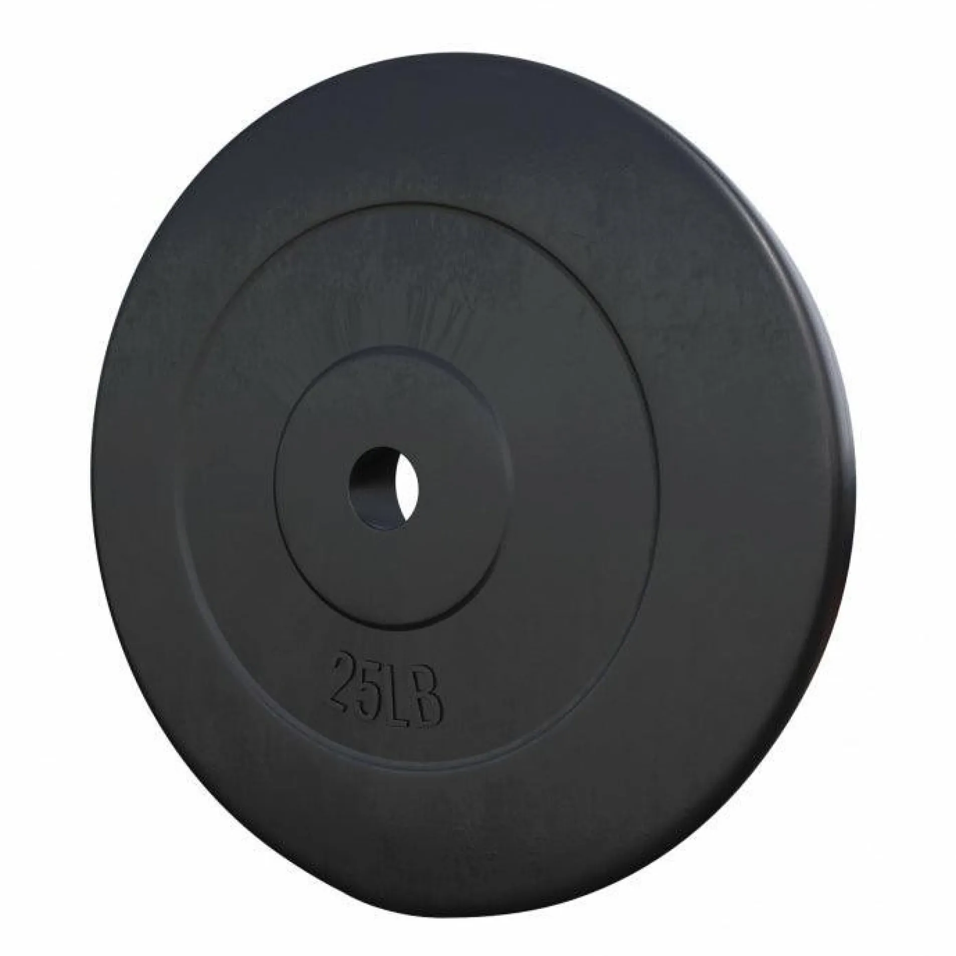 Hantelscheibe Kunststoff - 2,5-35 lb (1,1-15,9 kg) Ø 1'' (2,5 cm), Zement, Schwarz