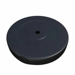 Hantelscheibe Kunststoff - 2,5-35 lb (1,1-15,9 kg) Ø 1'' (2,5 cm), Zement, Schwarz