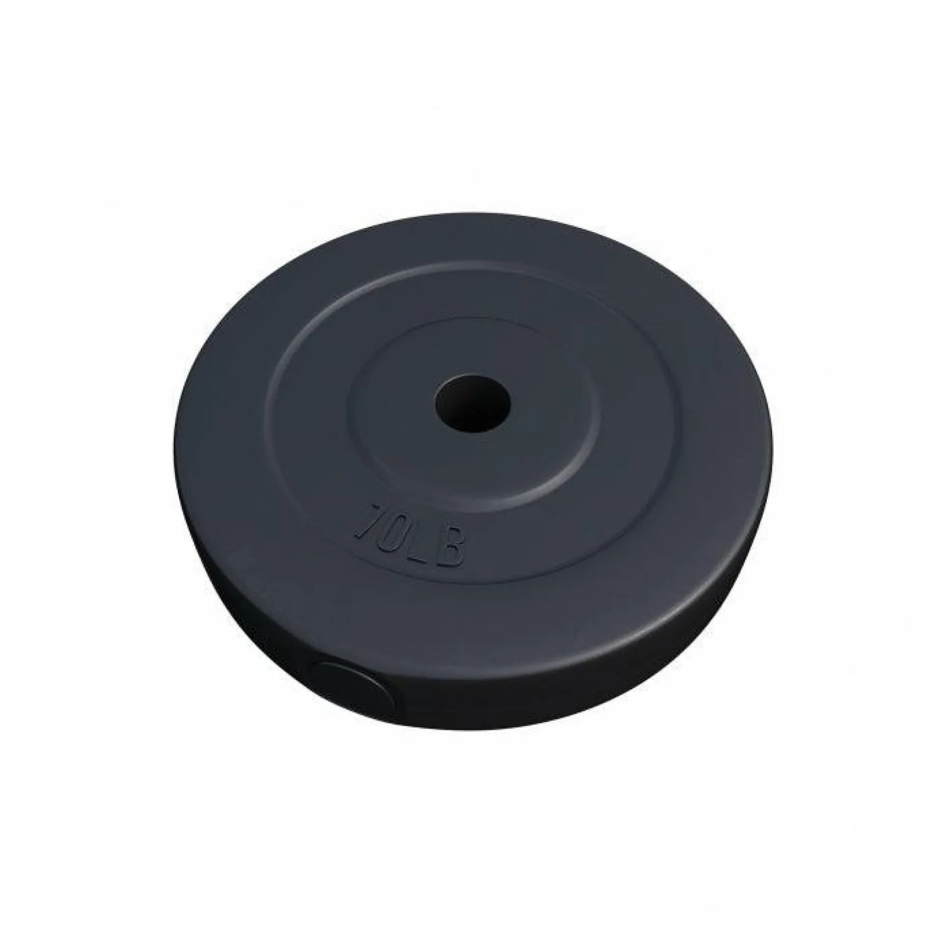 Hantelscheibe Kunststoff - 2,5-35 lb (1,1-15,9 kg) Ø 1'' (2,5 cm), Zement, Schwarz