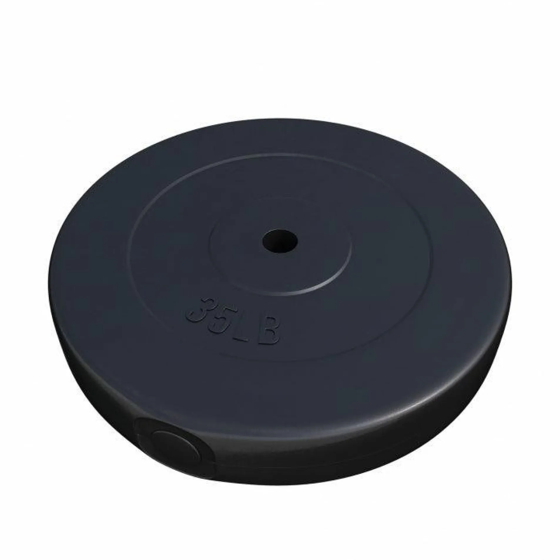 Hantelscheibe Kunststoff - 2,5-35 lb (1,1-15,9 kg) Ø 1'' (2,5 cm), Zement, Schwarz