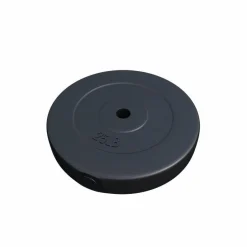 Hantelscheibe Kunststoff - 2,5-35 lb (1,1-15,9 kg) Ø 1'' (2,5 cm), Zement, Schwarz
