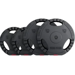 Hantelscheibe Kunststoff Gripper - Ø 1"/25 mm, Kunststoff, mit Zement gefüllt, Einzelgewichte 2,5 - 35 Pfund