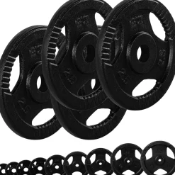 Hantelscheiben Set 30/31 mm Gusseisen Gripper 2 - 30 kg