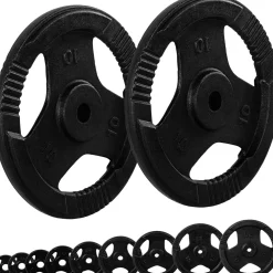 Hantelscheiben Set 30/31 mm Gusseisen Gripper 2 - 30 kg