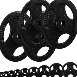 Hantelscheiben Set 30/31 mm Gusseisen Gripper 2 - 30 kg