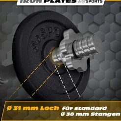 Hantelscheiben Set Gusseisen 15 - 60 kg