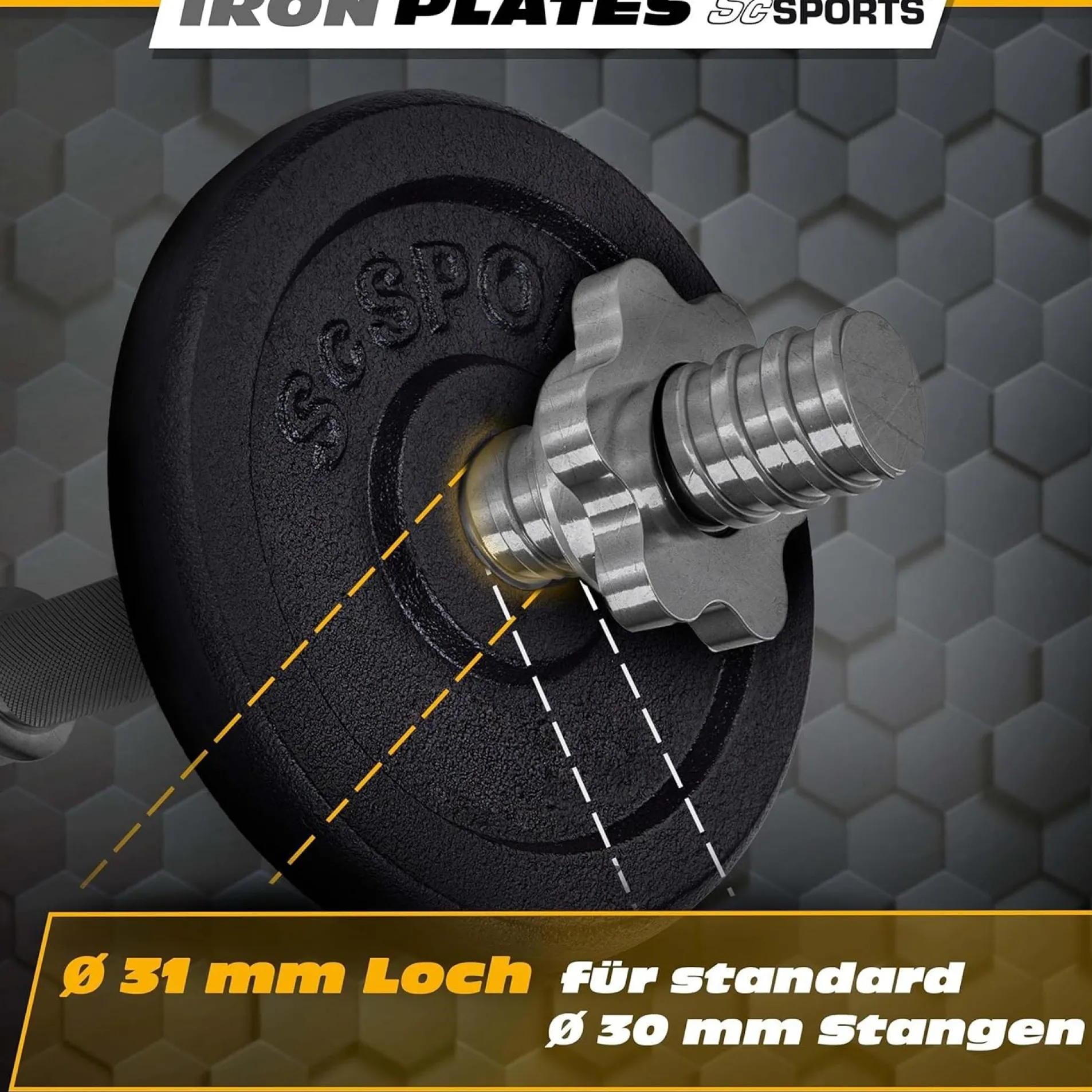 Hantelscheiben Set Gusseisen 10 - 40 kg