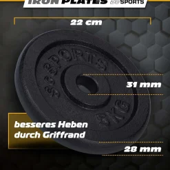 Hantelscheiben Set Gusseisen 10 - 40 kg