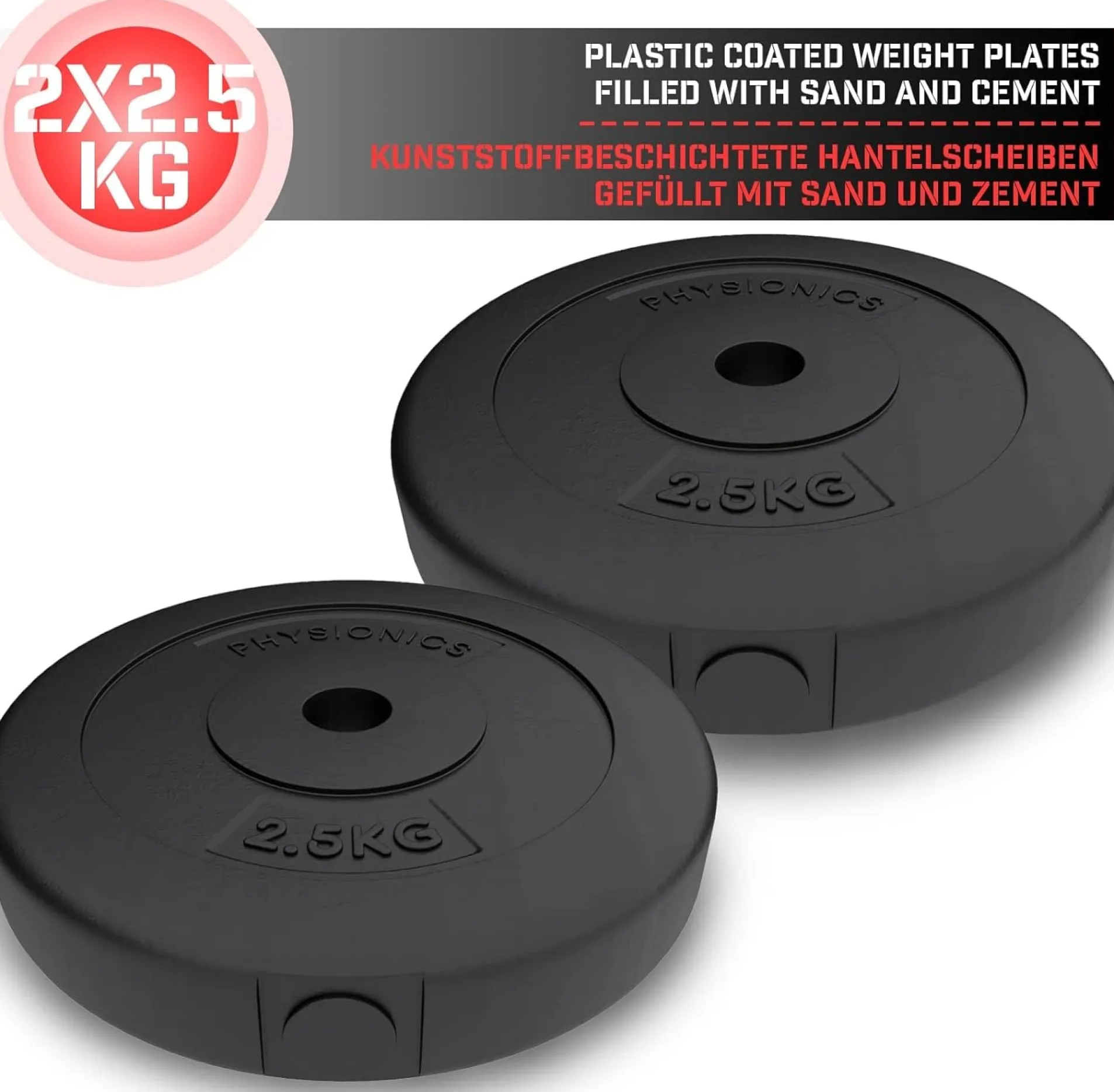 Hantelscheiben Set Kunststoff 5 - 30 kg 30 mm