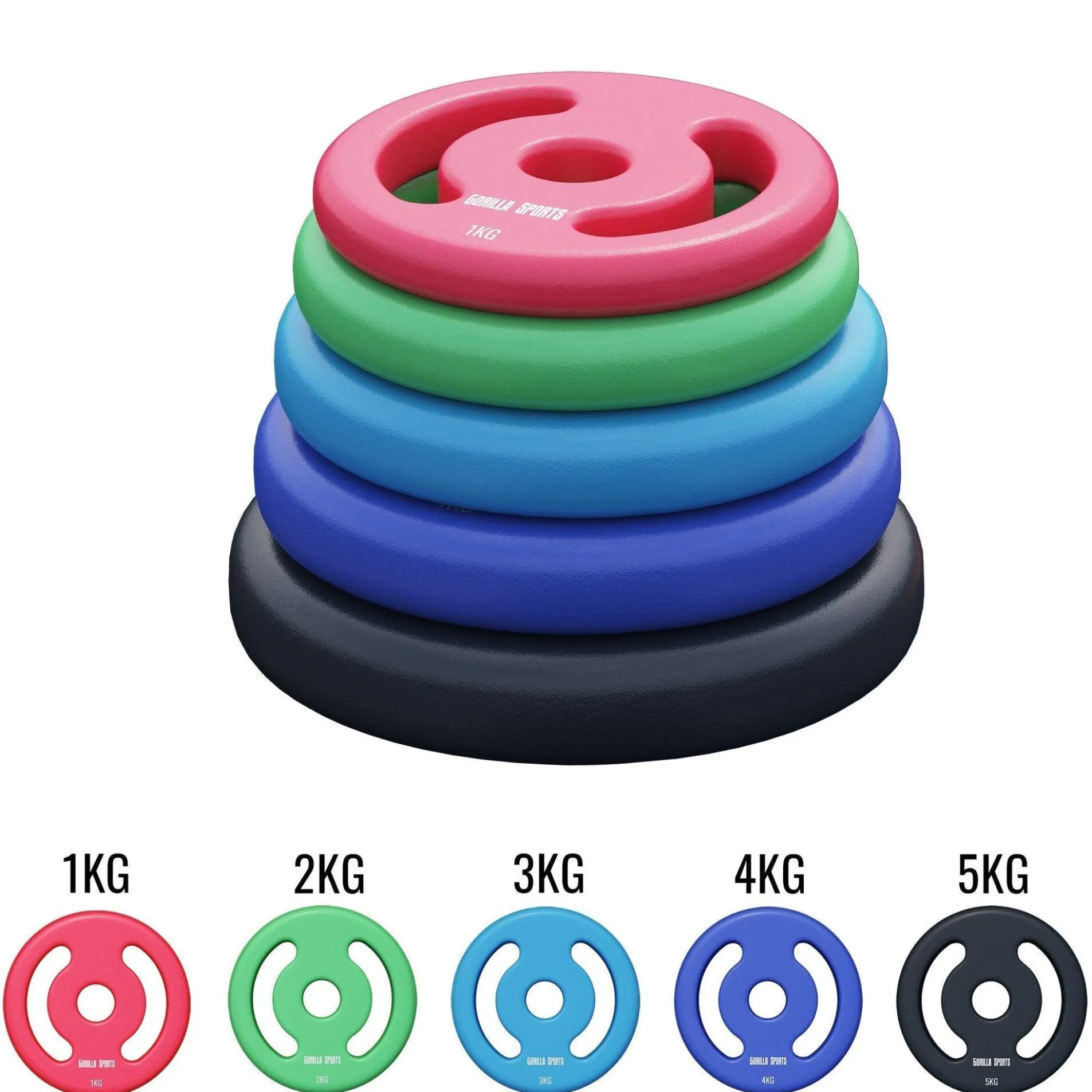 Hantelscheiben Set Neopren 2 - 10 kg