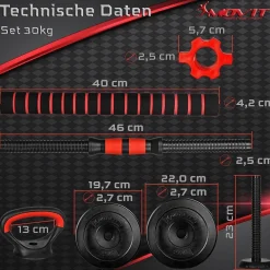 Hantelset 6in1 20 - 30 kg
