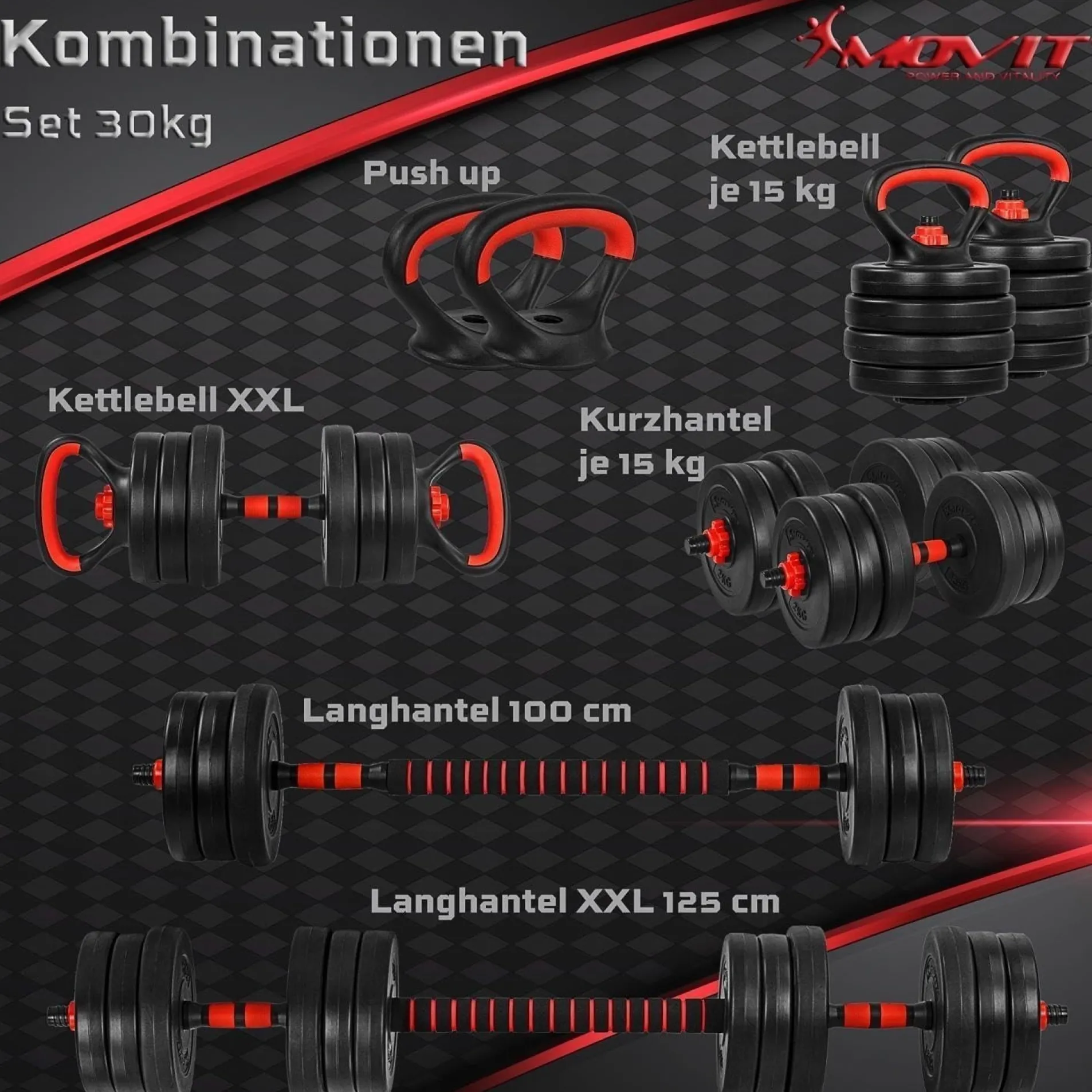 Hantelset 6in1 20 - 30 kg