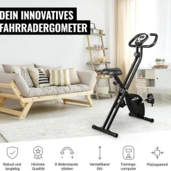 Heimtrainer Fahrrad X-Frame klappbar