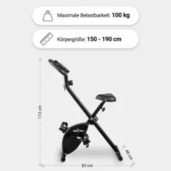 Heimtrainer Fahrrad X-Frame klappbar