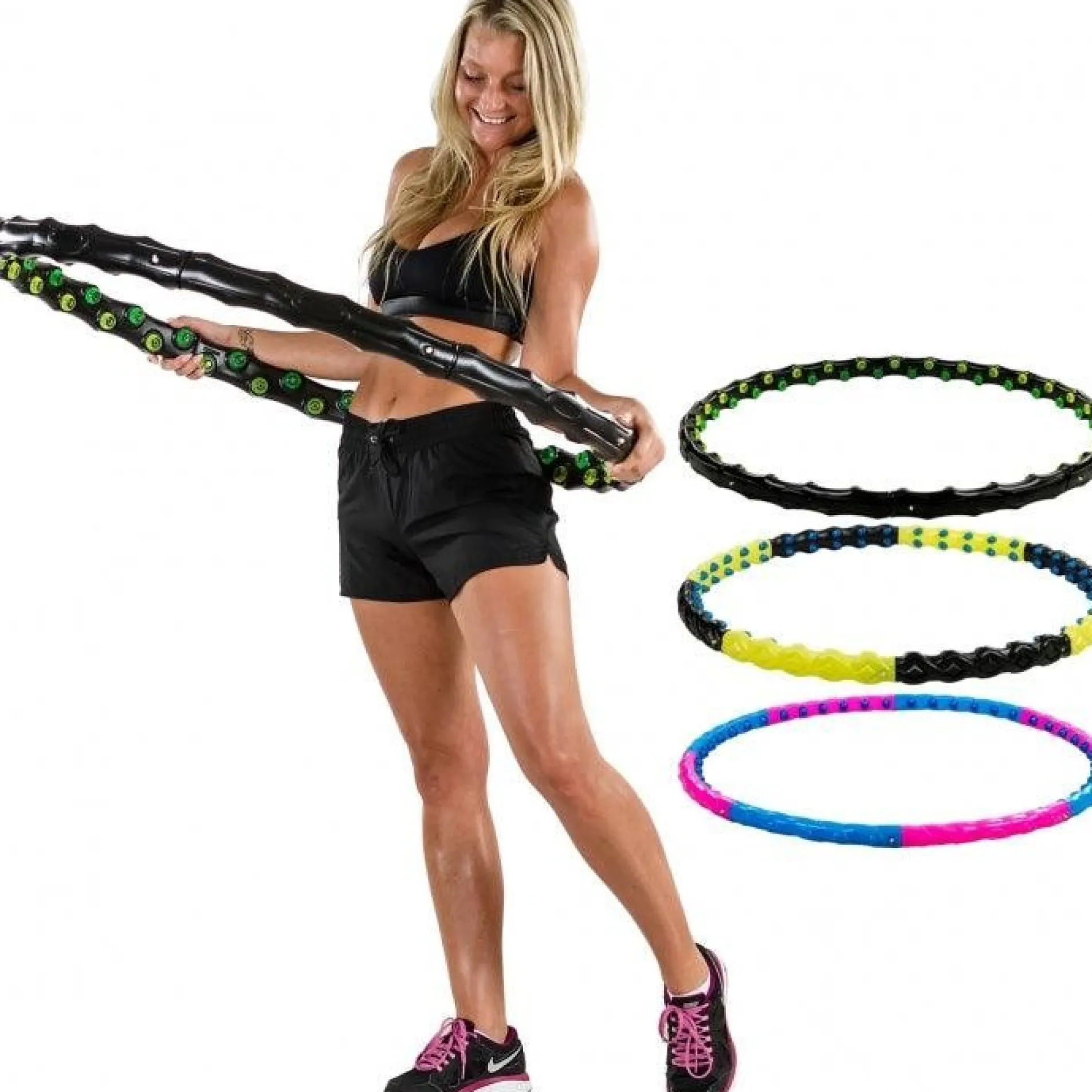 Hip Hoop Reifen, Massagenoppen und Magnete, Ø 96 - 110 cm