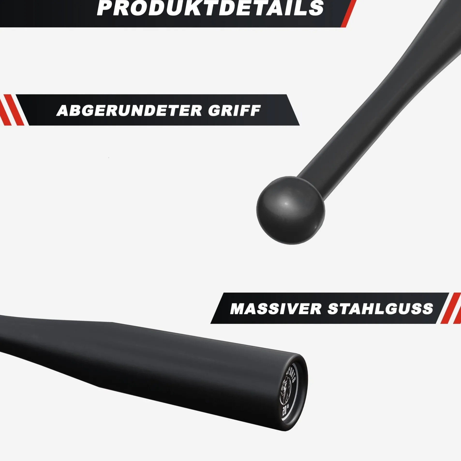 Indian Clubbell aus Stahl 2 - 20 kg