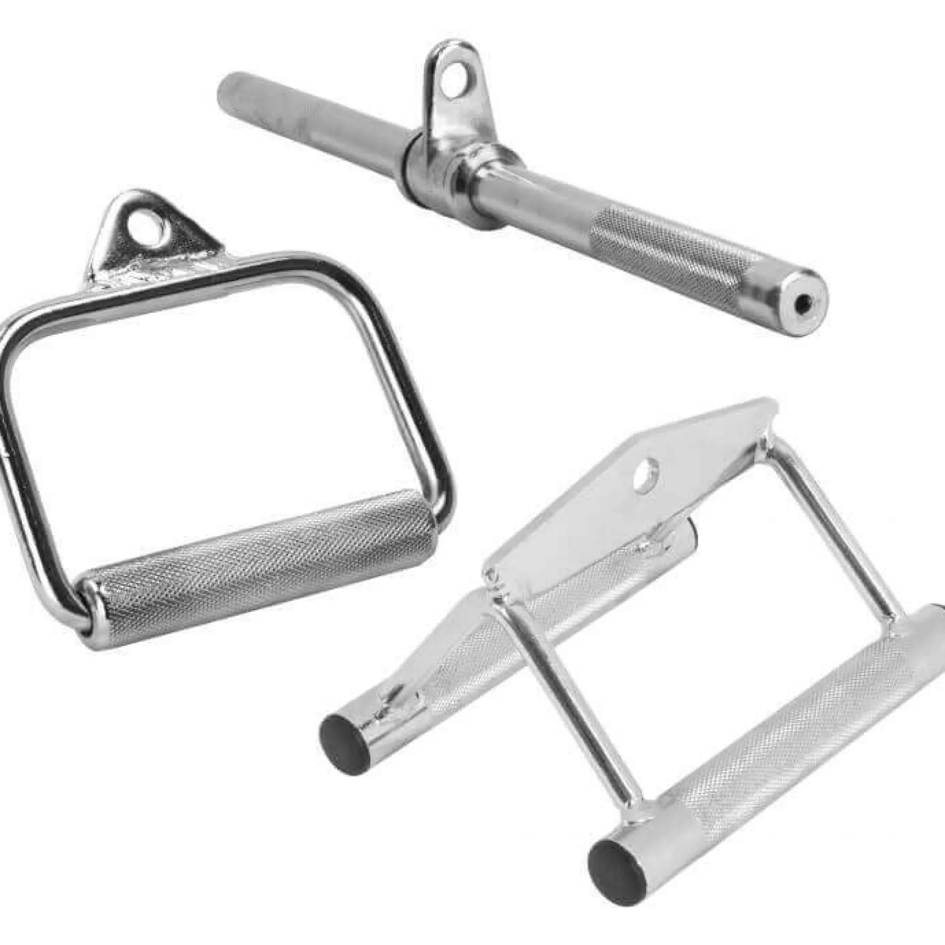 Kabelzug Griffset mit Einhandgriff, Rudergriff, Trizeps- und Bizepsgriff